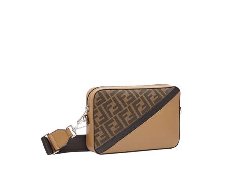 Fendi Diagonal Camera Case Leather Multicolor 